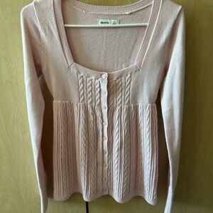 Hollister Light Pink Cable Knit Cardigan